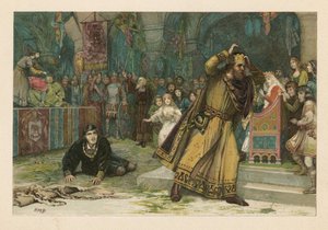 De toneelscène uit Hamlet