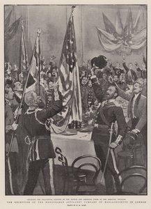 De ontvangst van de Honourable Artillery Company of Massachusetts in Londen door Henry Marriott Paget