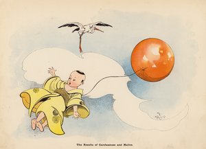 Illustratie voor de avonturen van een Japanse pop