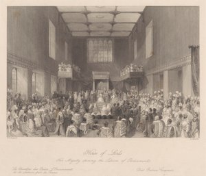 Hare Majesteit opent de Zitting van het Parlement door Henry Melville