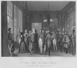 St. James Palace. De audiëntiekamer, ca. 1841 door Henry Melville