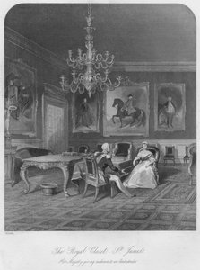 De Koninklijke Kast. - St. James. Hare Majesteit ontvangt een ambassadeur door Henry Melville