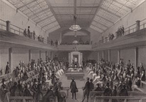 De Spreker berispt een persoon aan de bar in het Lagerhuis, Westminster, Londen door Henry Melville