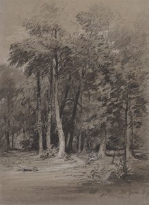 Een beboste weg door Henry Monro