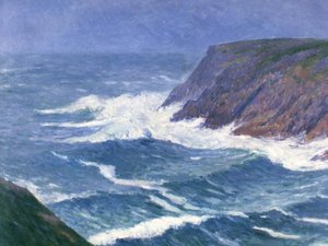 Île de Groix, kustlandschap ingang van de haven Saint Nicolas, 1908 door Henry Moret