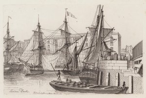 Londense Docks door Henry Moses