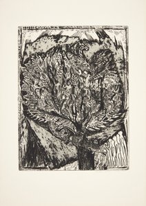 Løkken. Duinlandschap met bord door Henry Nielsen