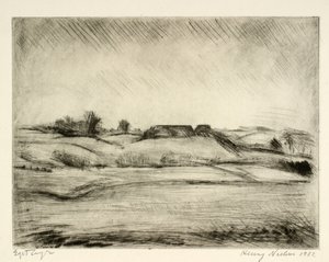 Open landschap met boerderij door Henry Nielsen