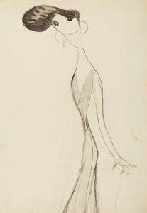 Irene Vanbrugh, studie voor de serie Sterren van het Muziekhalpodium, c.1908 door Henry Ospovat