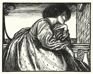 Gedicht van Matthew Arnold: Een moderne Sappho (gravure)