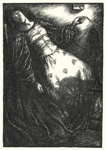 Matthew Arnold gedicht: De verlaten meerman (gravure) door Henry Ospovat