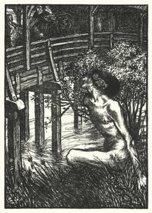 Matthew Arnold gedicht: The Neckan (gravure)