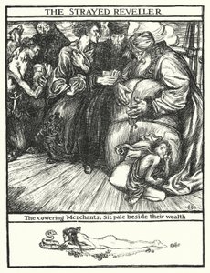 Matthew Arnold gedicht: De verdwaalde feestvierder (gravure) door Henry Ospovat