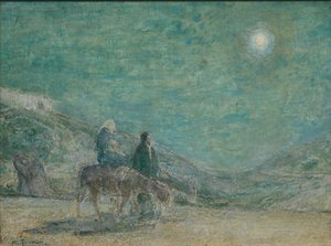 Vlucht naar Egypte, ca. 1916 (olieverf op houtpaneel) door Henry Ossawa Tanner