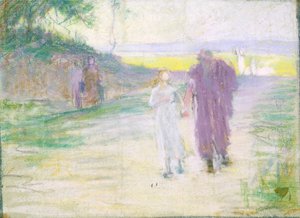 Studie voor vlucht naar Egypte door Henry Ossawa Tanner