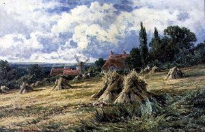 Een korenveld in Surrey door Henry Parker