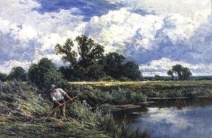 De rivier Lea, nabij Broxbourne in Hertfordshire