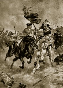 De slag bij Blenheim: De cavalerie in actie, illustratie uit 