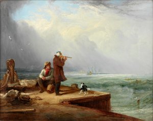 Het uitkijkpunt, Shields Harbour, 1831 door Henry Perlee Parker