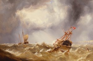 Ontmast in een Storm voor de Kust van Kent