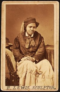Carte de visite van Edmonia Lewis, c.1870