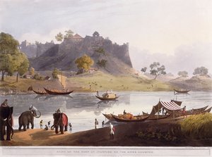 Ruïnes van de haven bij Juanpore aan de rivier de Goomtee, 1824 door Henry Salt