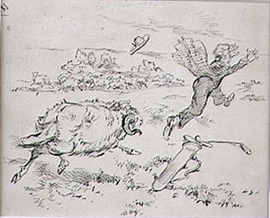 De verstoorde golfer, illustratie uit 