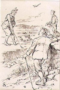 De winnende golfer, illustratie uit 