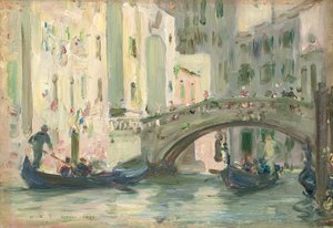 Een kanaal in Venetië, 1899 door Henry Scott Tuke