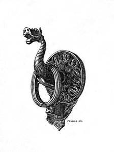 Deurklopper, laat 14e eeuw, 1843 door Henry Shaw