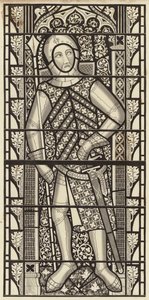 Gilbert de Clare, Graaf van Clare, van Tewkesbury Abbey Church, ca. 1340 door Henry Shaw