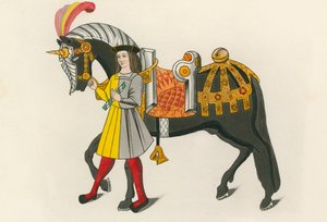 Paard en begeleider door Henry Shaw