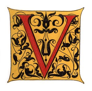 Initiaal letter V door Henry Shaw