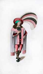 Mannelijke kleding, c1480, 1843 door Henry Shaw