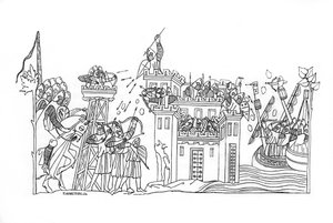 Belegeringsscène, c1260, 1843