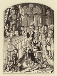 Vorsten van Europa aanbidden Sint Joris