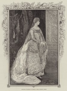 Prinses Victoria van Hessen in haar trouwjurk