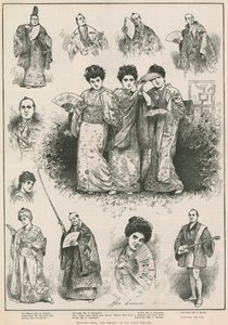 Schetsen van The Mikado in het Savoy Theatre door Henry Stephen Ludlow
