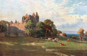 Craigmillar Castle, bij Edinburgh (kleurenlitho)