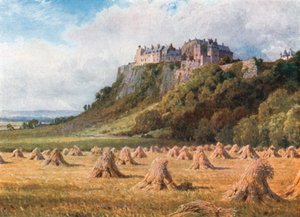 Stirling Castle vanaf de Koningsknoop (kleurenlitho)