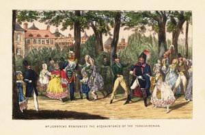 Engelse toeristen wandelen in de Tuilerieën, Parijs