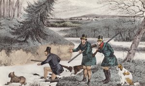 Mytton schiet in de winter door Henry Thomas (after) Alken