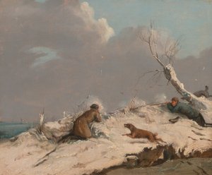 Eendenjacht in de winter