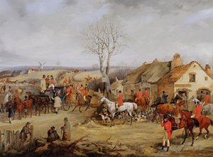 Jachtscène, De ontmoeting door Henry Thomas Alken