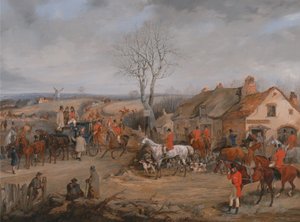 Jachtscène: De ontmoeting door Henry Thomas Alken