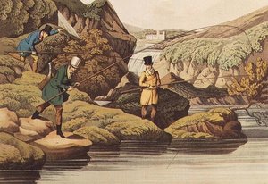 Zalmvissen, geaquarelleerd door I. Clark, uitgegeven door Thomas McLean, 1820 door Henry Thomas Alken