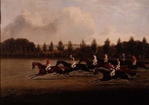 Start van de Doncaster St. Leger door Henry Thomas Alken
