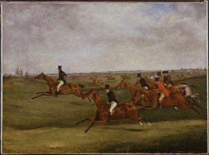 De Grand Leicestershire Steeplechase, 12 maart 1829: In volle vaart door Henry Thomas Alken