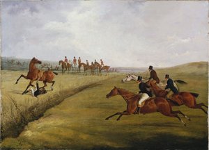 De Grand Leicestershire Steeplechase, 12 maart 1829: Het hoogtepunt van de ramp door Henry Thomas Alken