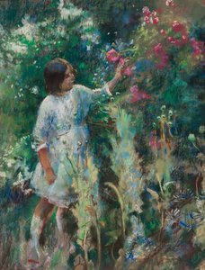 In de tuin, ca. 1900 door Henry Tonks